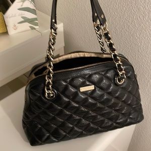 Kate Spade New York black quilted satchel or tote